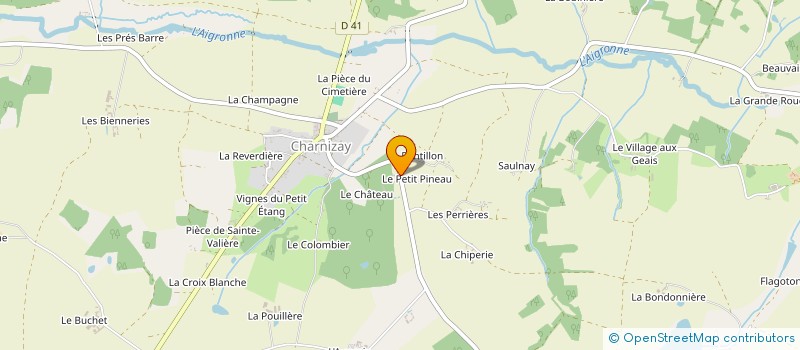 localisation de l'entreprise ATELIERS VUS D'ICI  CHARNIZAY