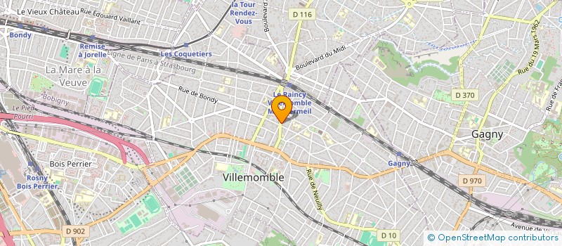 localisation de l'entreprise ATEM à VILLEMOMBLE
