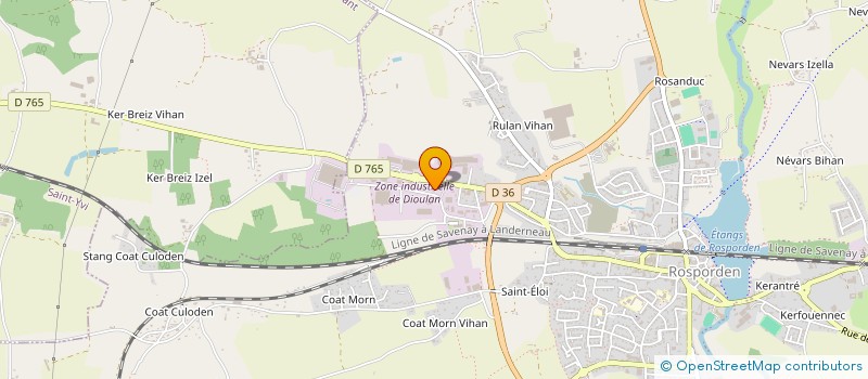 localisation de l'entreprise ATEM  ROSPORDEN