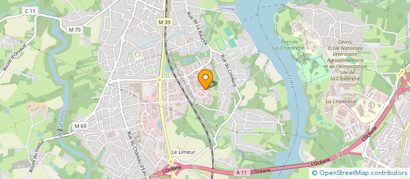 localisation de l'entreprise ATEMIS à LA CHAPELLE-SUR-ERDRE