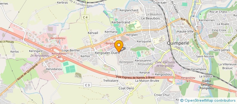 localisation de l'entreprise ATEN E-SPORT à QUIMPERLE