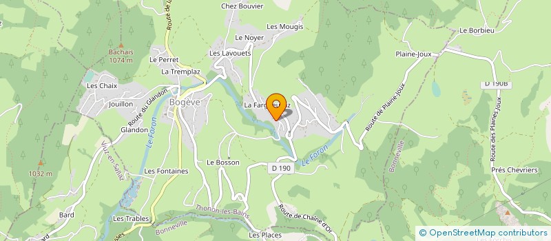 localisation de l'entreprise ATENAS  BOGEVE