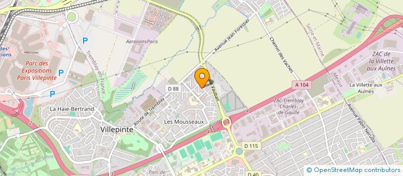 localisation de l'entreprise ATENSHI à VILLEPINTE
