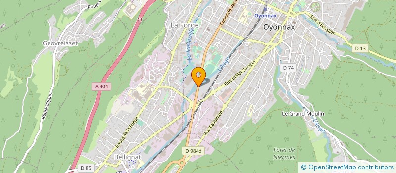 localisation de l'entreprise ATEO ENERGIES à OYONNAX