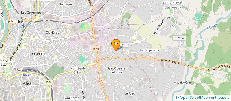 localisation de l'entreprise ATEOS ATELIER BUSINESS à ALES