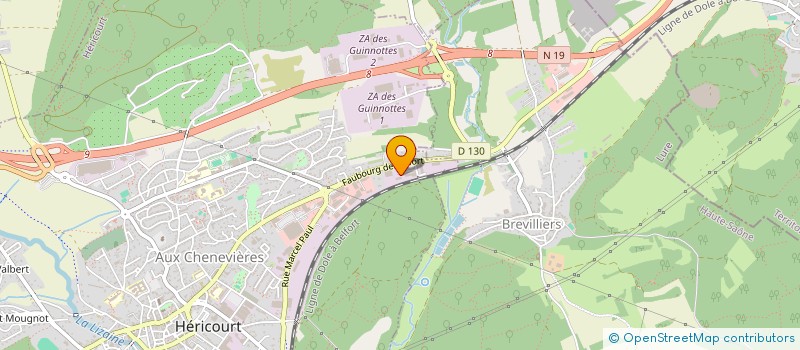 localisation de l'entreprise ATERNUM METAL à HERICOURT