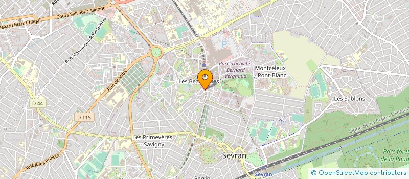 localisation de l'entreprise ATES à SEVRAN