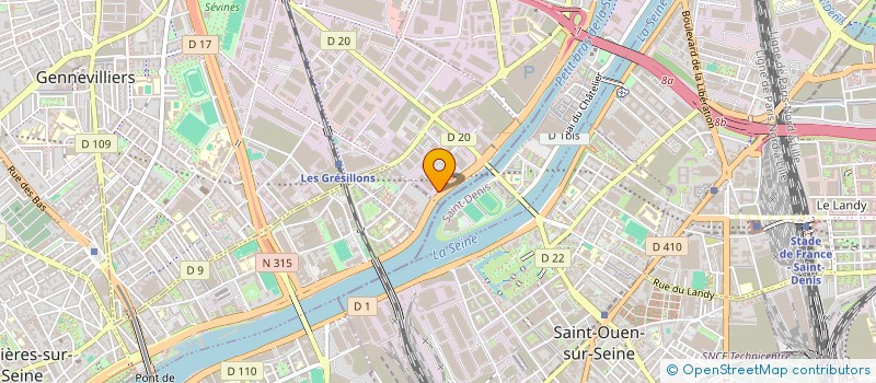 localisation de l'entreprise ATES EQUIPEMENTS à GENNEVILLIERS