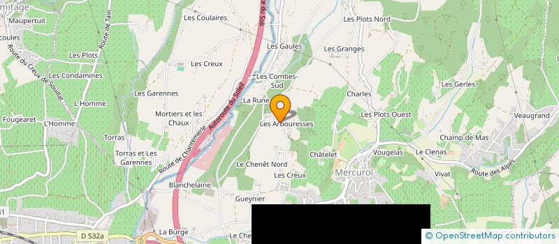 localisation de l'entreprise ATEX INGENIERIE  MERCUROL-VEAUNES