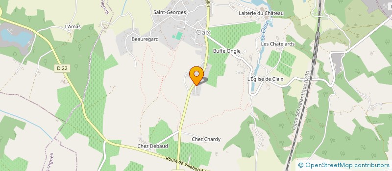 localisation de l'entreprise ATF BIGAUD à CLAIX