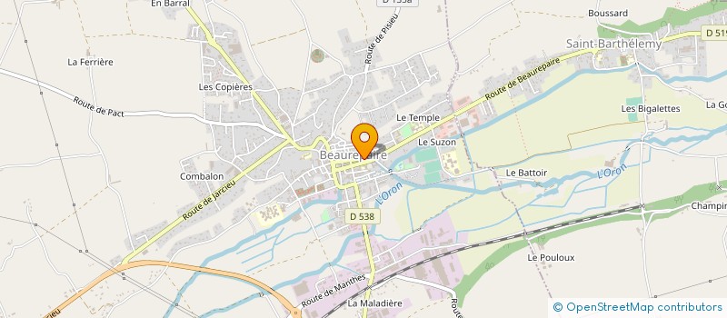 localisation de l'entreprise ATG FERMETURE à BEAUREPAIRE