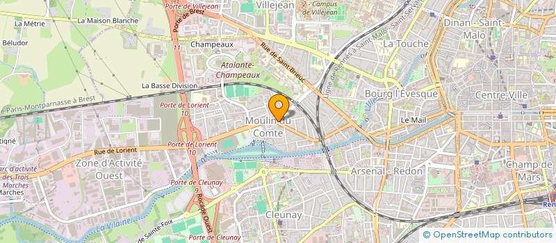localisation de l'entreprise ATHANALYS à RENNES