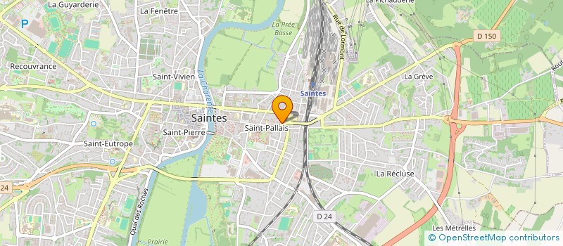 localisation de l'entreprise ATHE  SAINTES