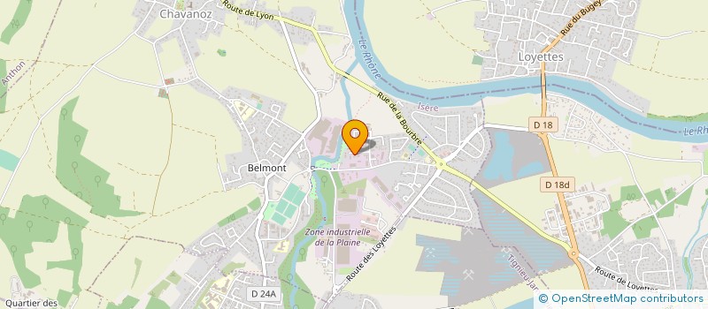 localisation de l'entreprise ATHELEM RHONE ALPES  CHAVANOZ