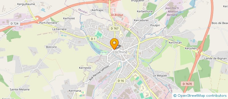 localisation de l'entreprise ATHENA à LOCMINE