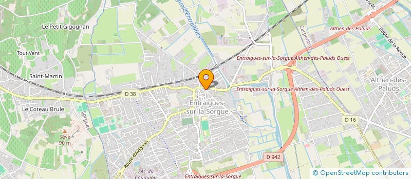 localisation de l'entreprise ATHENA à ENTRAIGUES-SUR-LA-SORGUE
