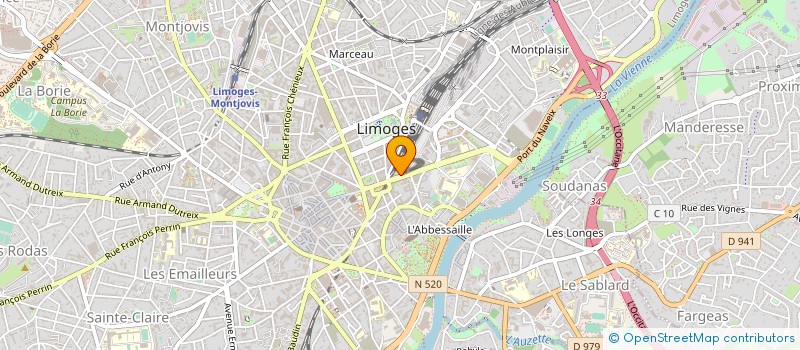 localisation de l'entreprise ATHENA à LIMOGES