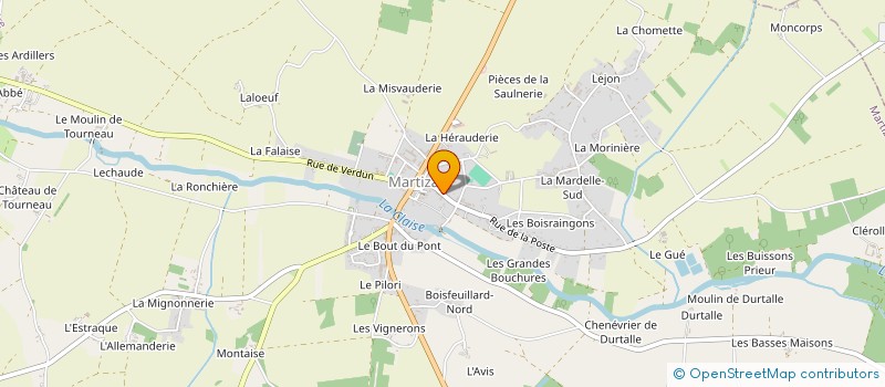 localisation de l'entreprise ATHENA à MARTIZAY