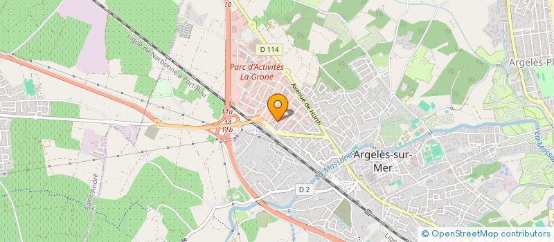 localisation de l'entreprise ATHENA à ARGELES-SUR-MER