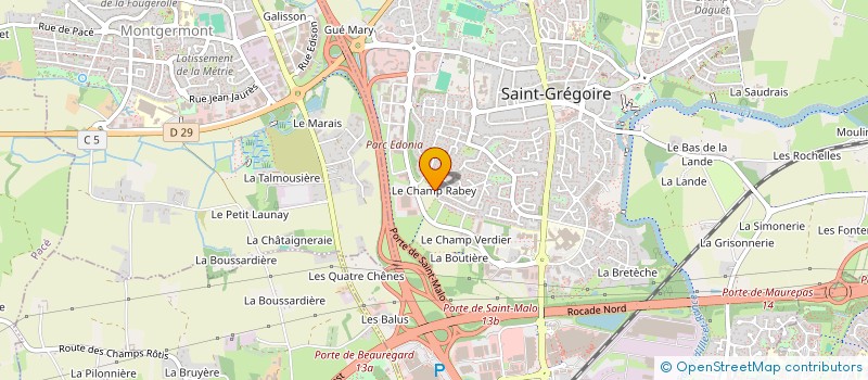 localisation de l'entreprise ATHENA  SAINT-GREGOIRE