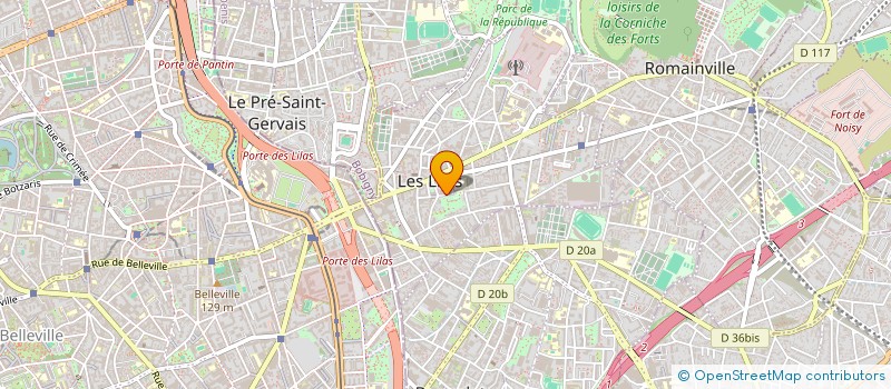 localisation de l'entreprise ATHENA à LES LILAS