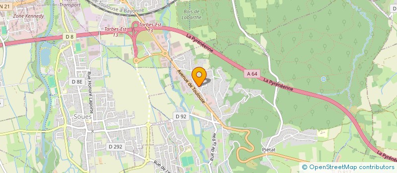 localisation de l'entreprise ATHENA  BARBAZAN-DEBAT