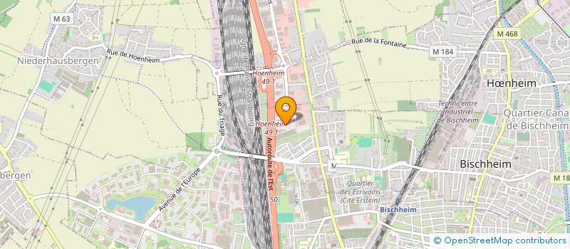 localisation de l'entreprise ATHENA  BISCHHEIM