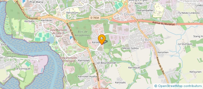 localisation de l'entreprise ATHENA AVOCATS ASSOCIES à QUIMPER