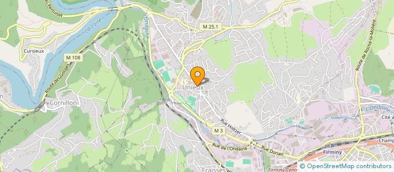 localisation de l'entreprise ATHENA II  UNIEUX