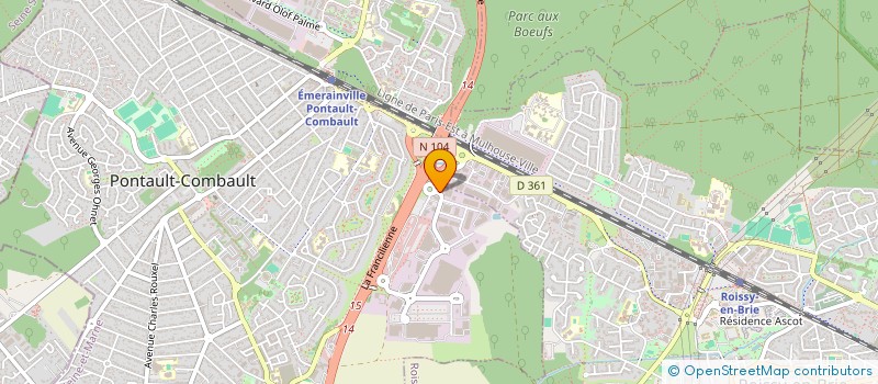 localisation de l'entreprise ATHENA PROJETS à PONTAULT-COMBAULT