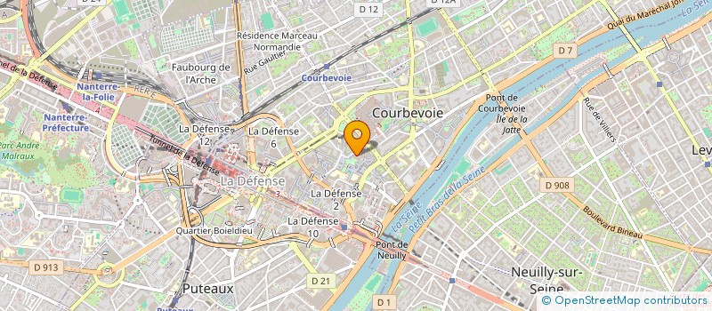 localisation de l'entreprise ATHENA SERVICES à COURBEVOIE
