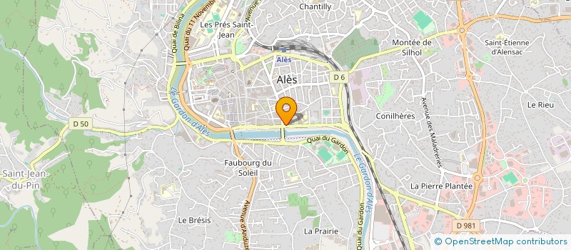 localisation de l'entreprise ATHENAIS à ALES
