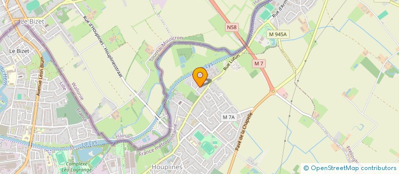 localisation de l'entreprise ATHENAYS  HOUPLINES