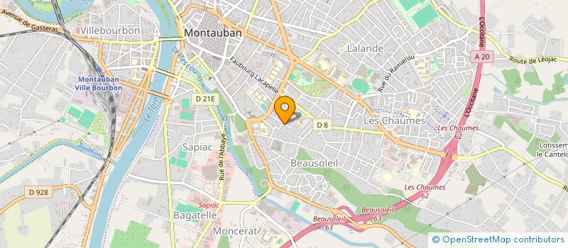 localisation de l'entreprise ATHENES  MONTAUBAN