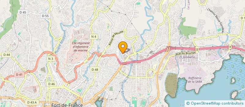 localisation de l'entreprise ATHENES  FORT-DE-FRANCE