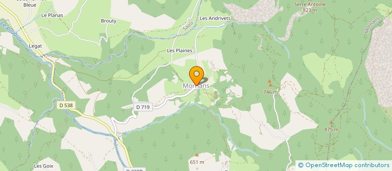 localisation de l'entreprise ATHENOL REMY  MORNANS