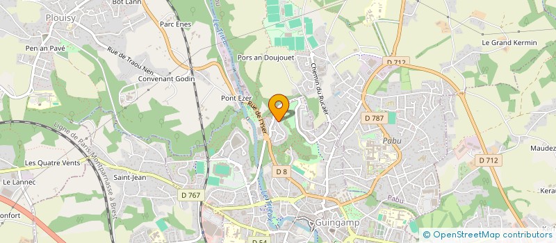 localisation de l'entreprise ATHENOPS  GUINGAMP