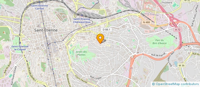 localisation de l'entreprise ATHEVOT ET REYMOND à SAINT-ETIENNE