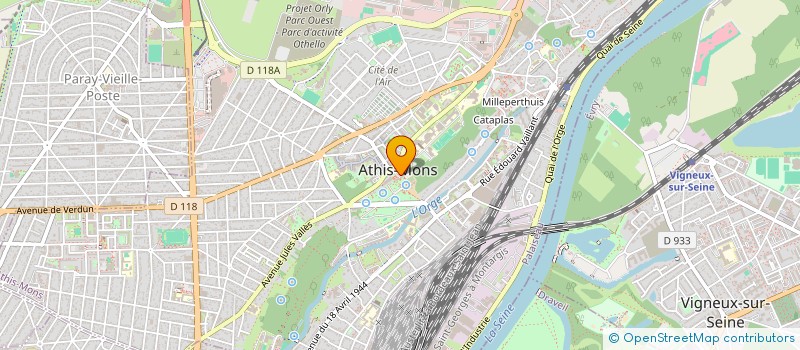 localisation de l'entreprise ATHIS ALPHA à ATHIS-MONS