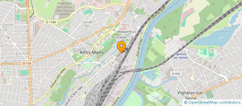 localisation de l'entreprise ATHIS METALLERIE à ATHIS-MONS