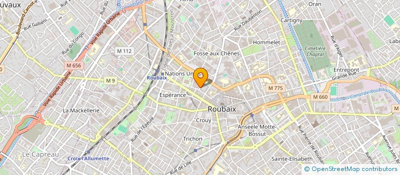localisation de l'entreprise ATHLETIC BOULEVARD à ROUBAIX