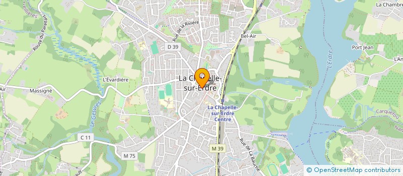 localisation de l'entreprise ATHLETIC CLUB CHAPELAIN JUDO JUJITSU  LA CHAPELLE-SUR-ERDRE