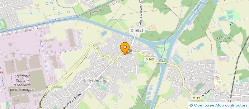 localisation de l'entreprise ATHLETIC CLUB DE BILLY BERCLAU  BILLY-BERCLAU