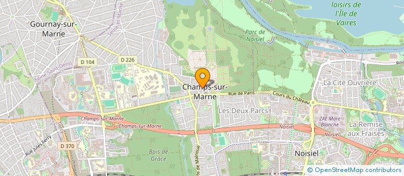 localisation de l'entreprise ATHLETIC CLUB DE CHAMPS SUR MARNE à CHAMPS-SUR-MARNE