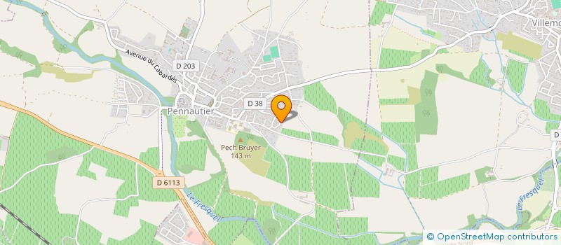 localisation de l'entreprise ATHLETIC CLUB PENNAUTIER  PENNAUTIER