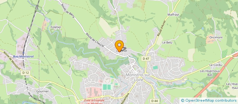 localisation de l'entreprise ATHLETIC CLUB - SECTEUR MONISTROL à MONISTROL-SUR-LOIRE