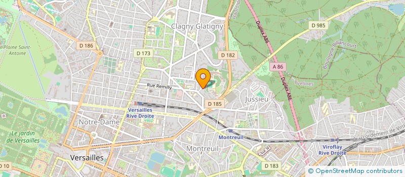 localisation de l'entreprise ATHLETIC FLEX à VERSAILLES