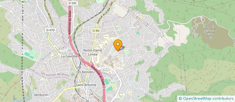 localisation de l'entreprise ATHLETIC SPORT BUSSERINE à MARSEILLE