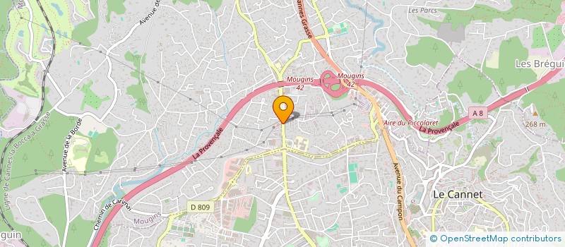 localisation de l'entreprise ATHLETIC STUDIO à MOUGINS