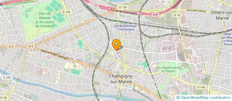 localisation de l'entreprise ATHLETIQUE CHAMPIGNY à CHAMPIGNY-SUR-MARNE